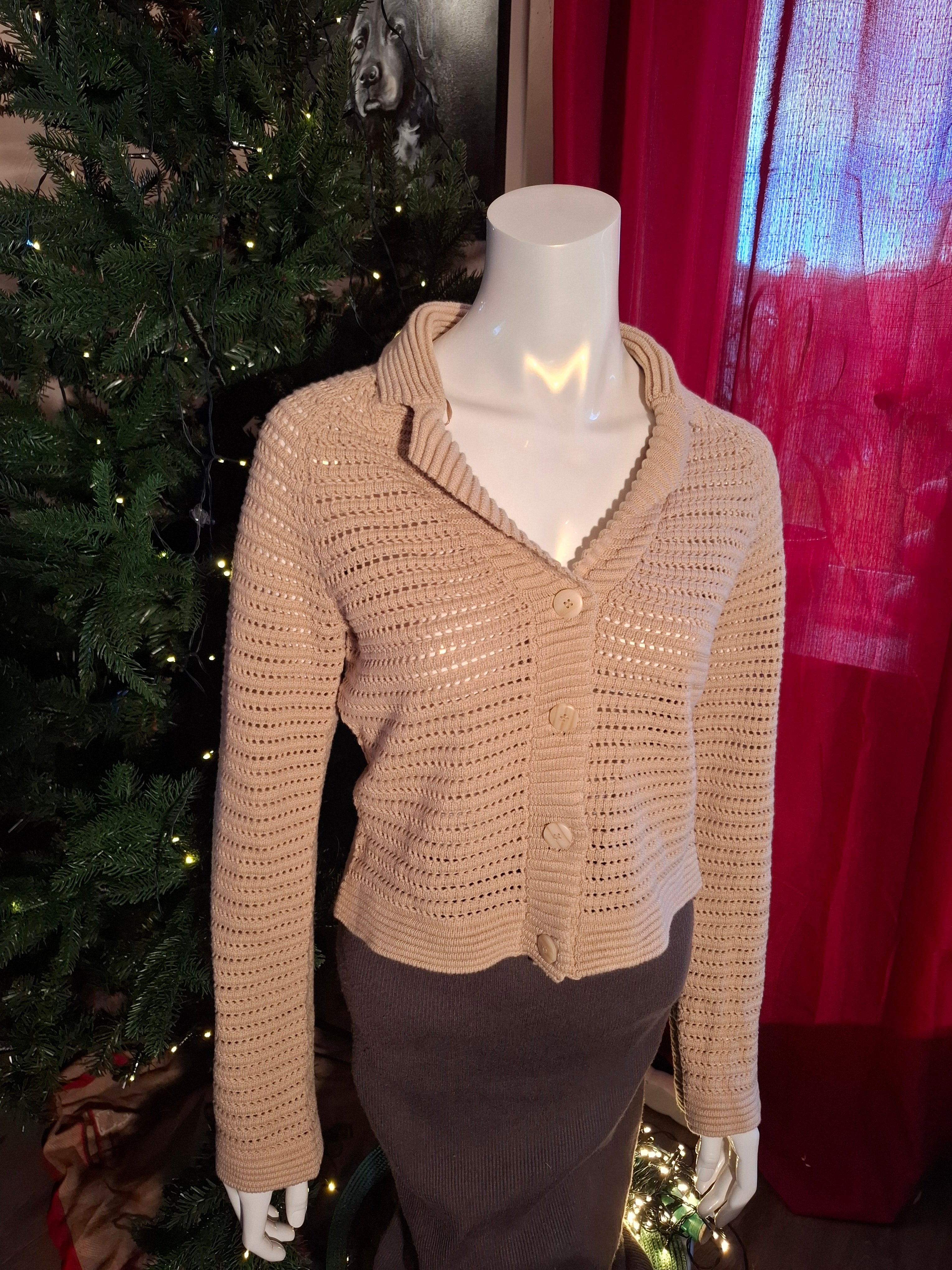 Beige jakketopp str s
