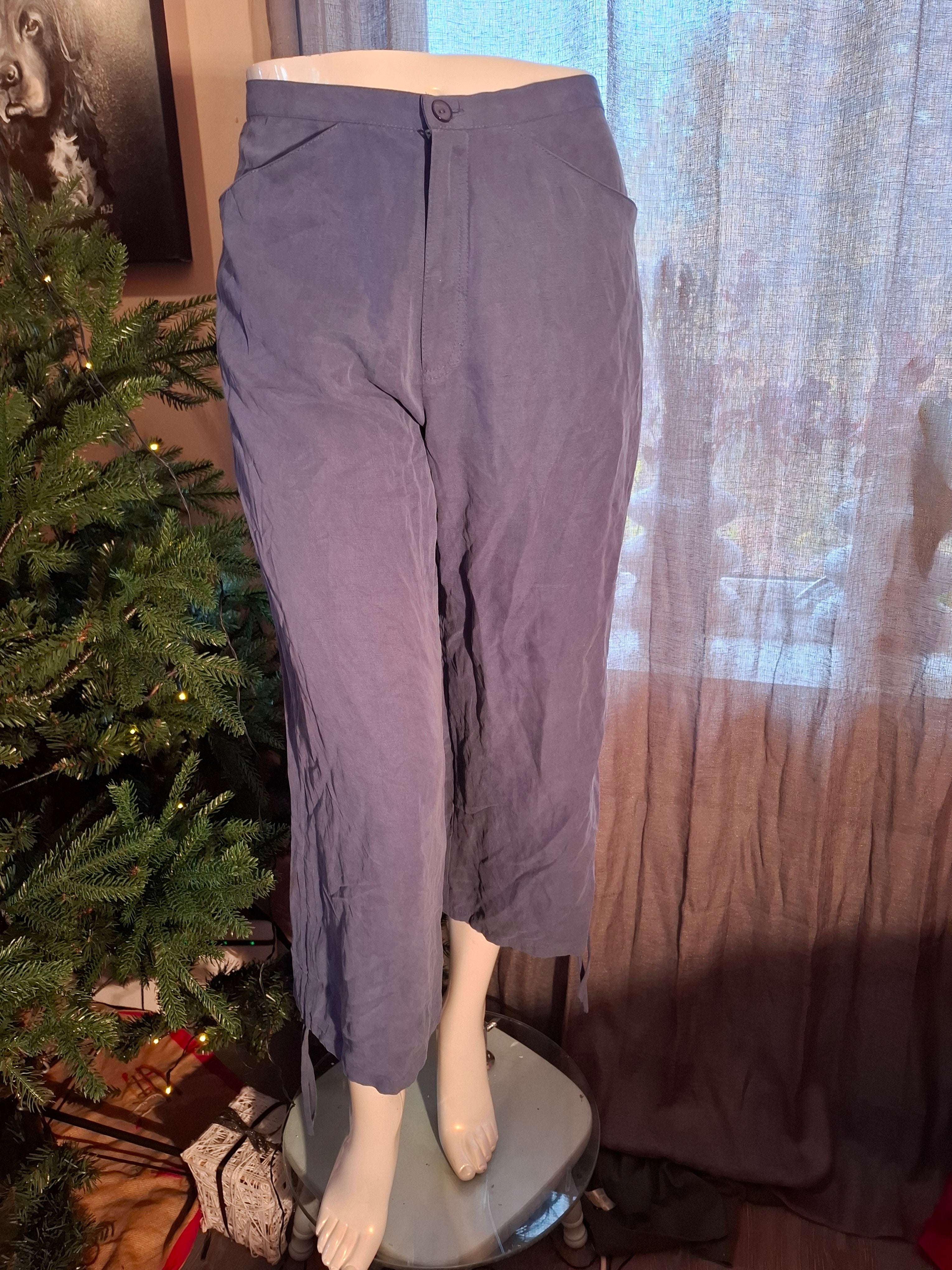 Blå myk bukse str 40