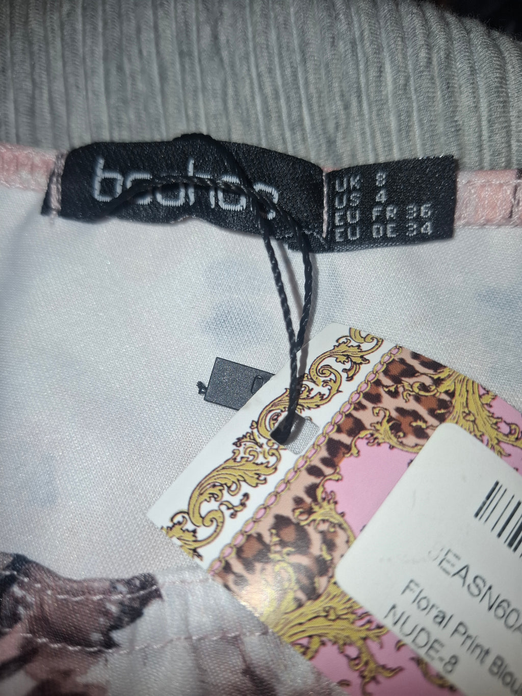 Rosa blosterkjole str 34/36