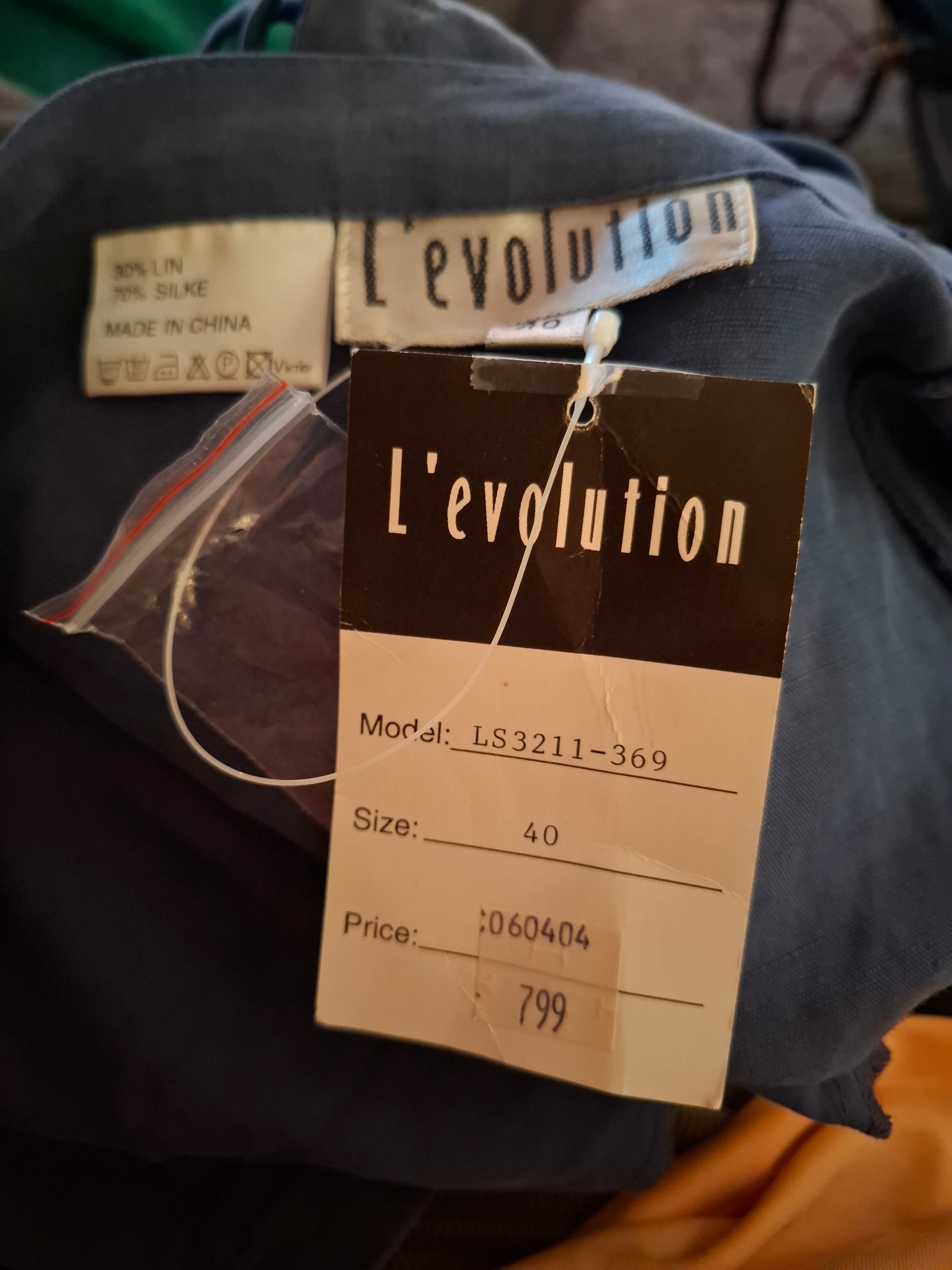 Blå myk bukse str 40