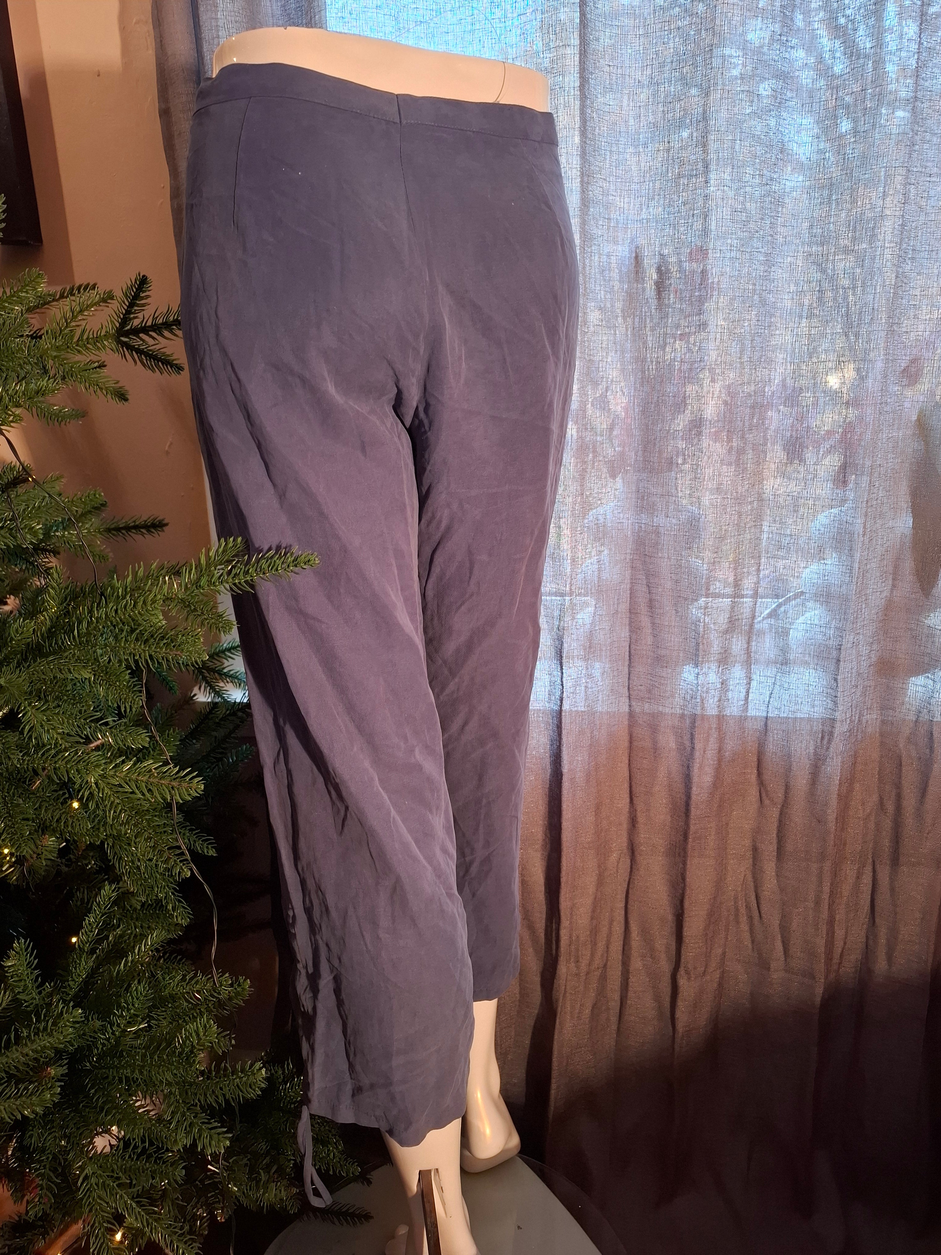 Blå myk bukse str 40